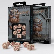 Dwarven Dice Set beige & burgundy (7)