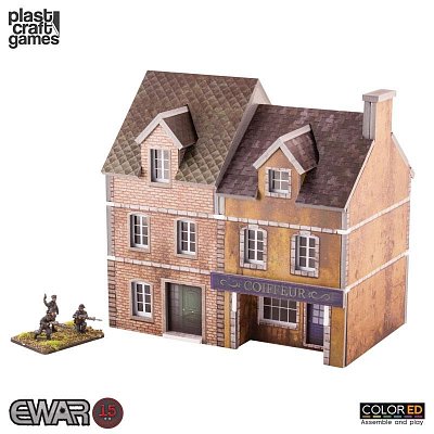EWAR WWII ColorED Miniature Gaming Model Kit 15 mm Semi-detached Building