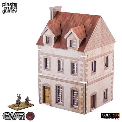 EWAR WWII ColorED Miniature Gaming Model Kit 15 mm Two-storey Building