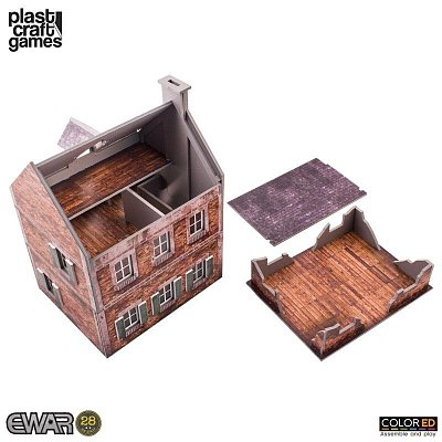 EWAR WWII ColorED Miniature Gaming Model Kit 28 mm Townhouse
