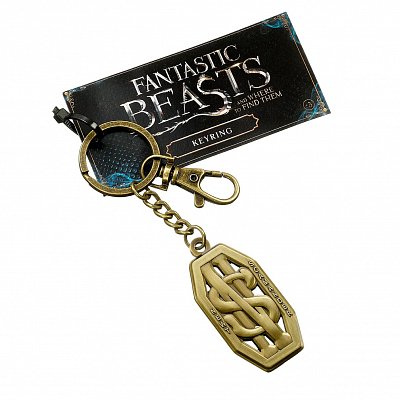Fantastic Beasts Keychain Newt Scamander Logo (antique brass plated)