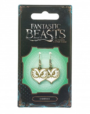Fantastic Beasts Owl Face Earrings (antique brass plated)