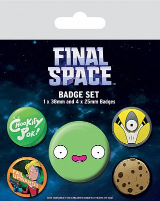 Final Space Pin Badges 5-Pack Spaced