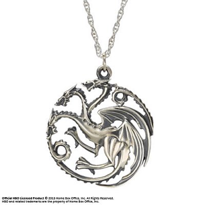 Game of Thrones Pendant & Necklace Targaryen Sigil (Sterling Silver)