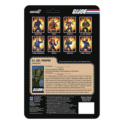GI Joe ReAction Action Figure Zelená košile (růžová) 10 cm