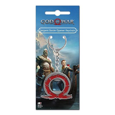 God of War Keychain with Bottle Opener Serpent Logo