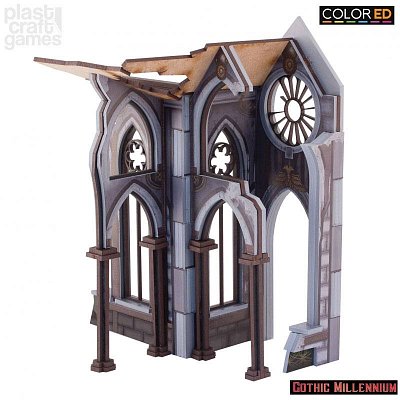 Gothic Millennium ColorED Miniature Gaming Model Kit 28 mm Cathedralis Side Porch