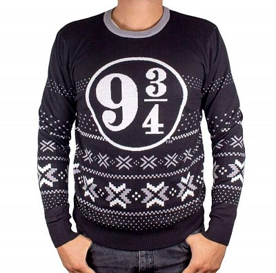 Harry Potter Christmas Sweater Platform 9 3/4 Black