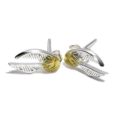Harry Potter Golden Snitch Stud Earrings (Sterling Silver)