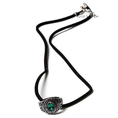 Harry Potter Necklace with Slytherin Class Ring Charm