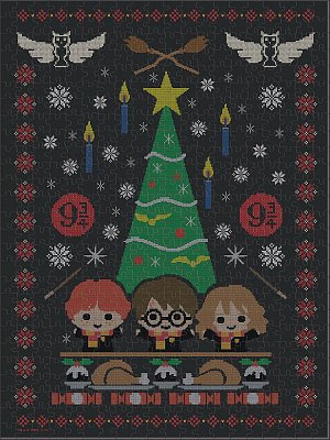 Harry Potter Puzzle Weasley Sweaters (550 dílků) - Vážně poškozený obal