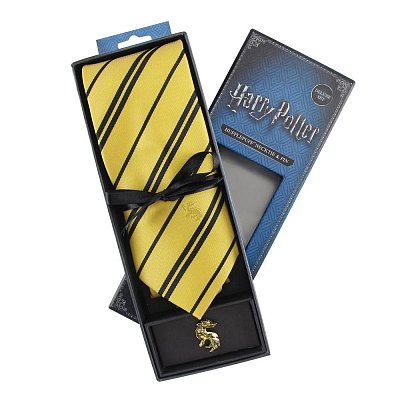 Harry Potter Tie & Metal Pin Deluxe Box Hufflepuff