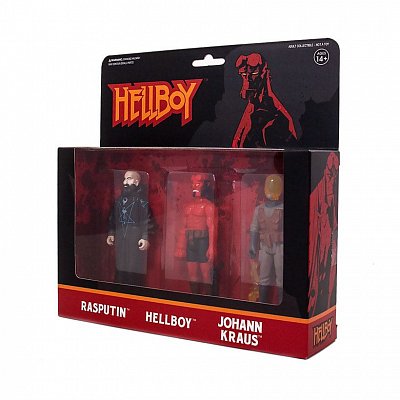 Hellboy ReAction Action Figure 3-Pack Pack B Hellboy w/o horns, Rasputin, Johann Kraus 10 cm