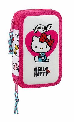 Hello Kitty 28-Piece Double Pencil Case Girl Gang