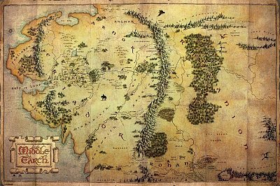 Hobit neočekávaná cesta plakát Mapa výpravy