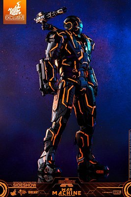 Iron Man 2 Movie Masterpiece Series Diecast Action Figure 1/6 Neon Tech War Machine Hot Toys Excl.