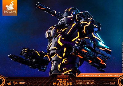 Iron Man 2 Movie Masterpiece Series Diecast Action Figure 1/6 Neon Tech War Machine Hot Toys Excl.