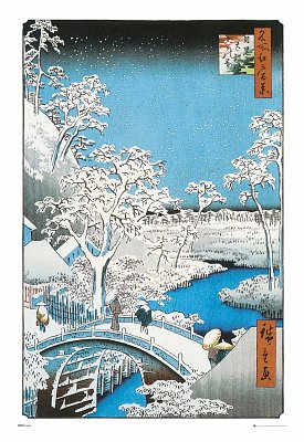 Japanese Art Balík plakátů The Drum Bridge by Utagawa Hiroshige 61 x 91 cm (5)