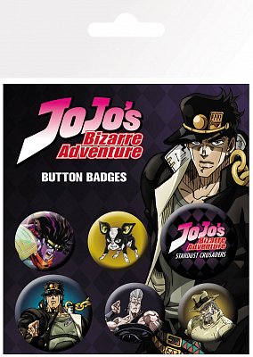 Jojo\'s Bizarre Adventure Pin Badges 6-Pack Characters
