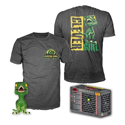 Jurassic Park POP! & Tee Box Clever Raptor