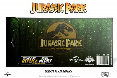 Jurassic Park Replica 1/1 Dennis Nedry License Plate