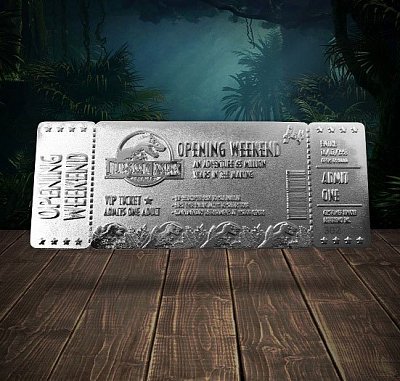 Jurassic Park Replica Opening Weekend VIP Ticket (silver plated)