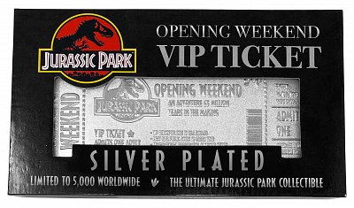 Jurassic Park Replica Opening Weekend VIP Ticket (silver plated)