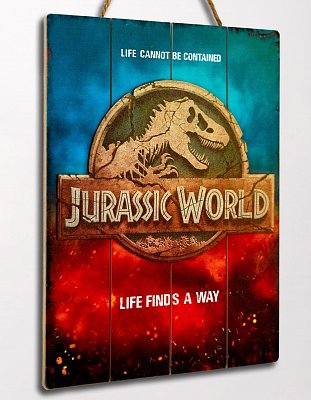 Jurassic World WoodArts 3D dřevěný plakát Art Logo 30 x 40 cm