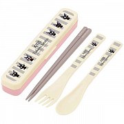 Kiki\'s Delivery Service Chopsticks & Spoon & Fork Set Jiji Face