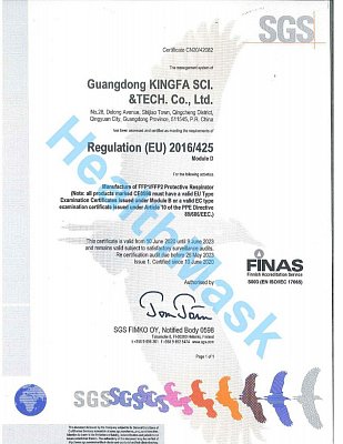 Kingfa Respiratory Mask KF-A F10(SC) FFP2 CE 0598 (30 Pieces)