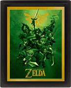 Legend of Zelda Framed 3D Effect Poster Pack Link 26 x 20 cm (3)