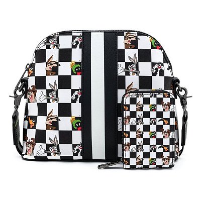 Looney Tunes by Loungefly Crossbody B&W Check Character
