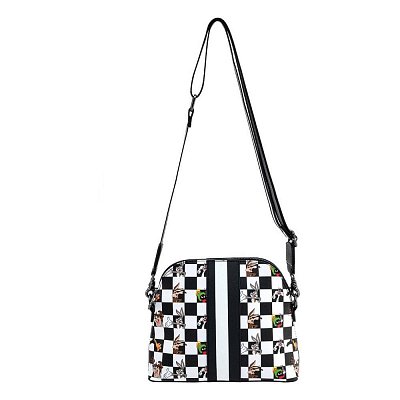 Looney Tunes by Loungefly Crossbody B&W Check Character