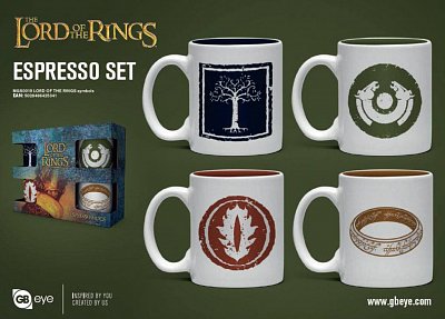 Lord of the Rings Espresso Mugs 4-Pack Symbols