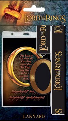 Lord of the Rings Lanyard with Rubber Keychain One Ring