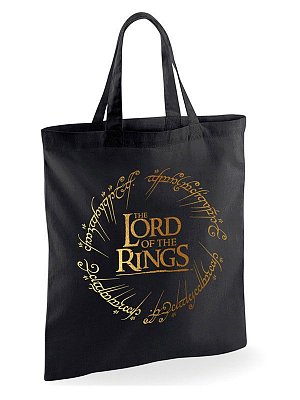 Lord of the Rings Tote Bag Gold Foil Logo