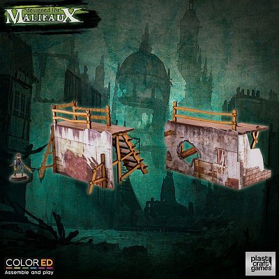 Malifaux ColorED Miniature Gaming Model Kit 32 mm Old Town Barricades