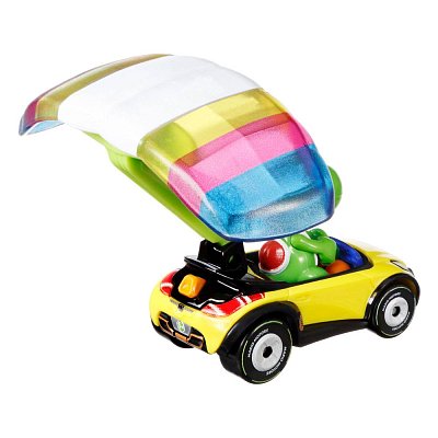 Mario Kart Hot Wheels Diecast Vehicle 3-Pack 1/64 Yoshi, Waluigi, Mario