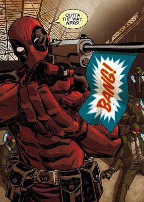 Marvel Comics Metal Poster Deadpool Covers Outta The Way Nerd 10 x 14 cm