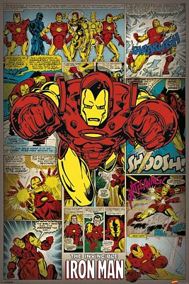 Marvel Comics plakát Iron Man Retro balení 5 ks