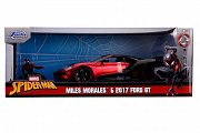 Marvel Hollywood Rides Diecast Model 1/24 2017 Ford GT with Miles Morales Figure