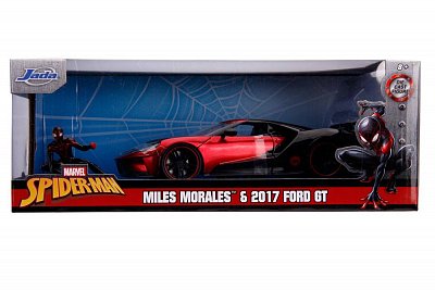 Marvel Hollywood Rides Diecast Model 1/24 2017 Ford GT with Miles Morales Figure