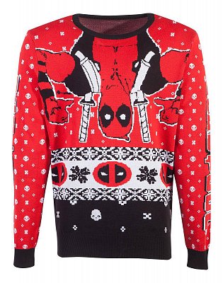 Marvel Knitted Christmas Sweater Deadpool Upside Down