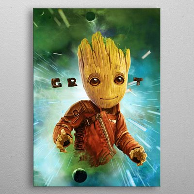 Marvel Metal Poster GOTG2 Baby Groot 32 x 45 cm