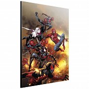 Marvel Nástěnná dřevěná malba, Spider-Verse by Olivier Coipel, 24 x 36,5 cm