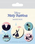 Mary Poppins Pin Badges 5-Pack