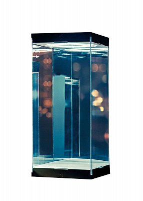 Master Revolving House Acrylic Display Case with Lighting for 1/8 and 1/9 Action Figures (black)