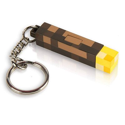 Minecraft 3D Light-Up Keychain Torch 5 cm