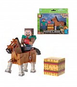 Minecraft Akční figurka Steve a kůň