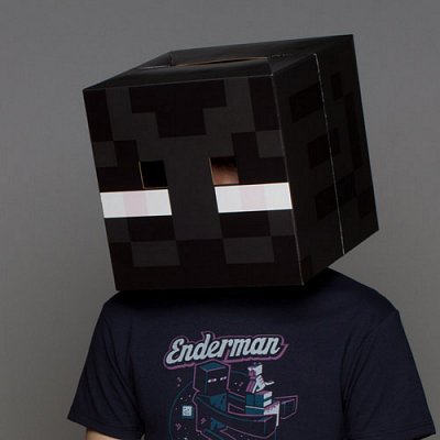 Minecraft Krabice (maska) Creeper Enderman
